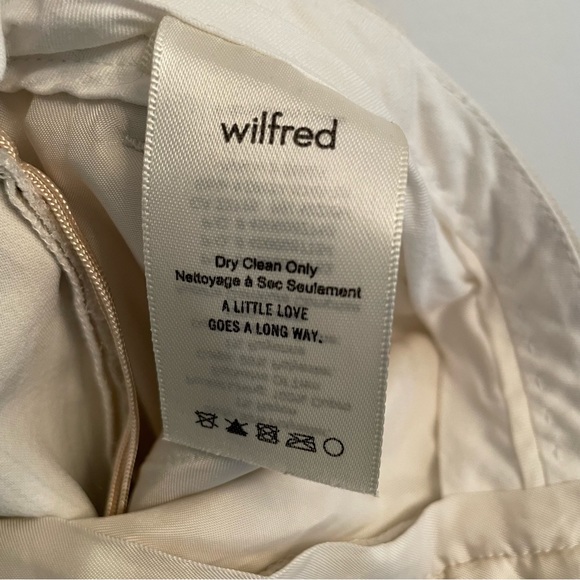 Aritzia Wilfred Cream Wide Leg Trousers - Picture 4 of 5